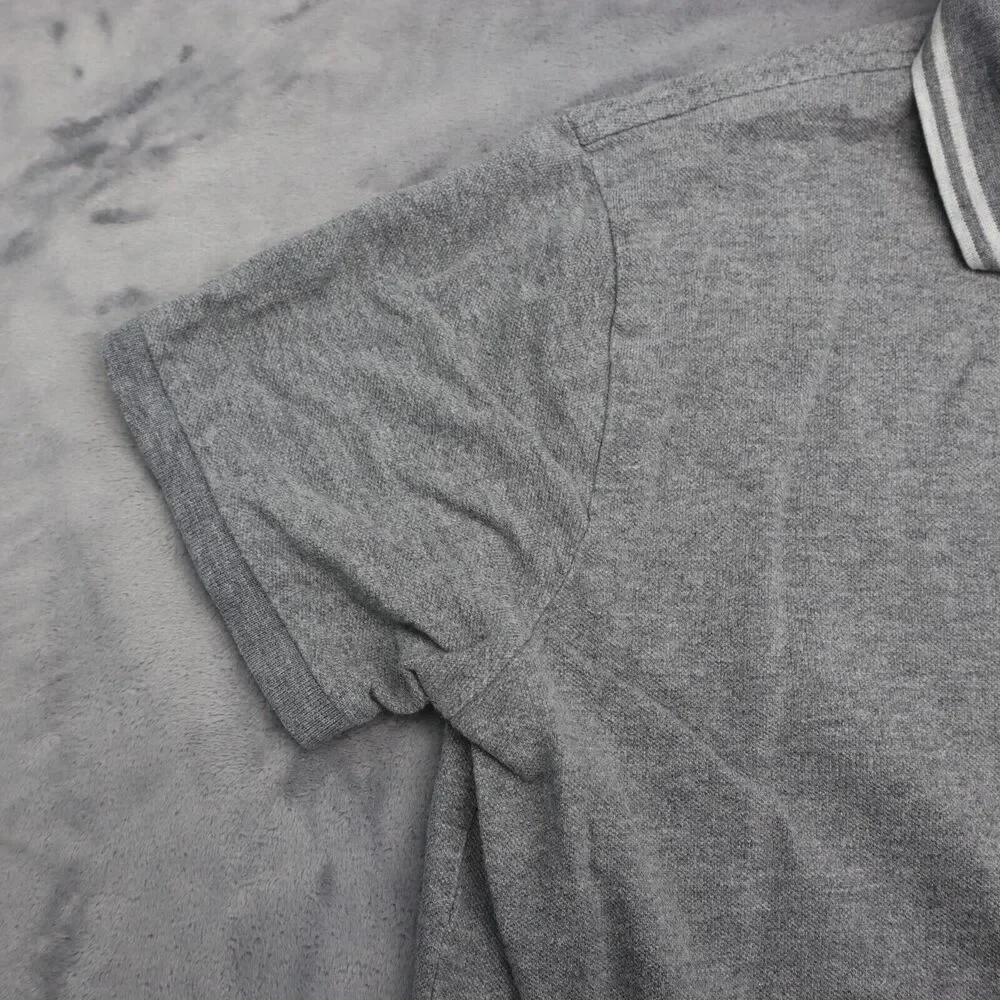Ralph Lauren Shirt Mens L Gray Custom Fit Chest Button Short Sleeve Collared Top